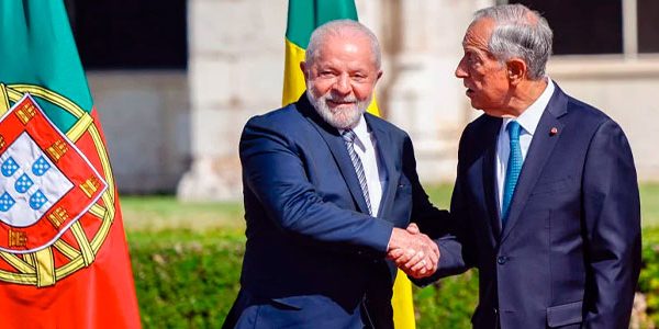 Presidente Lula com o presidente de Portugal, Marcelo Rebelo de Sousa. Crédito: Ricardo Stuckert/PR